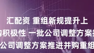 汇配资 重组新规提升上市公司并购积极性 一批公司调整方案推进并购重组