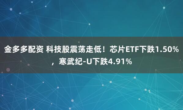 金多多配资 科技股震荡走低！芯片ETF下跌1.50%，寒武纪-U下跌4.91%